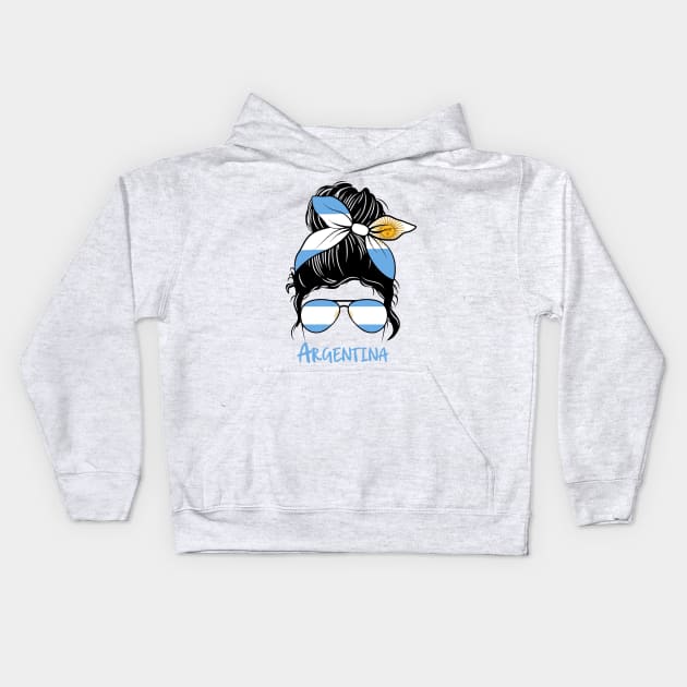 Argentinian Girl Argentina Argentinian Girlfriend Argentina Kids Hoodie by JayD World